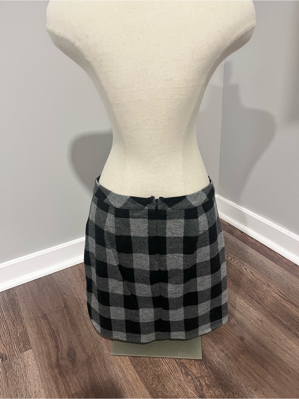 Madewell Black and Gray Plaid Mini Skirt - Picture 3 of 5